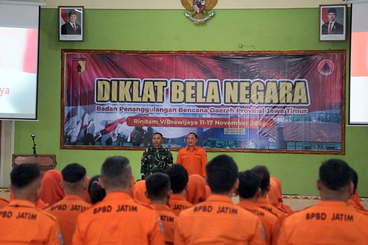 BPBD Jatim Gandeng Rindam V/Brawijaya Gelar Diklat Bela Negara