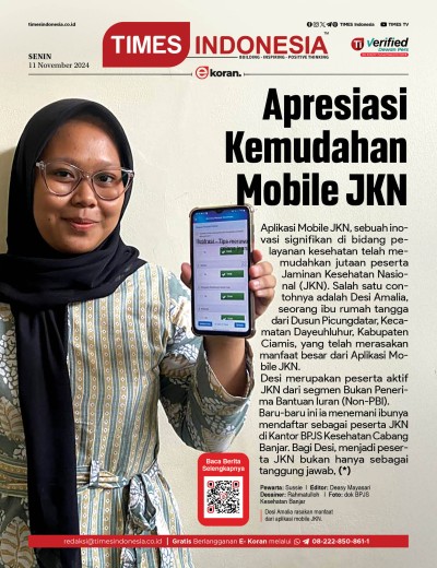 Edisi Senin, 11 November 2024: E-Koran, Bacaan Positif Masyarakat 5.0
