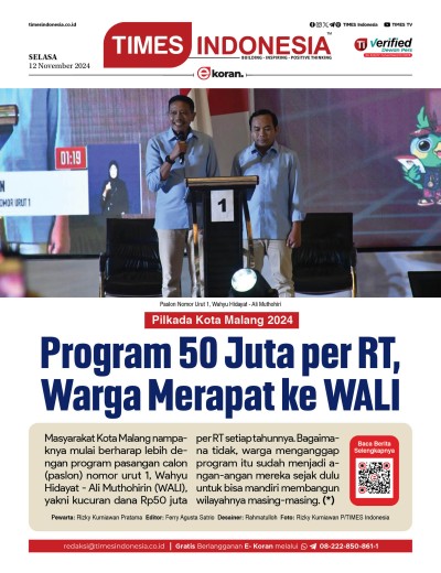 Edisi Selasa, 12 November 2024: E-Koran, Bacaan Positif Masyarakat 5.0