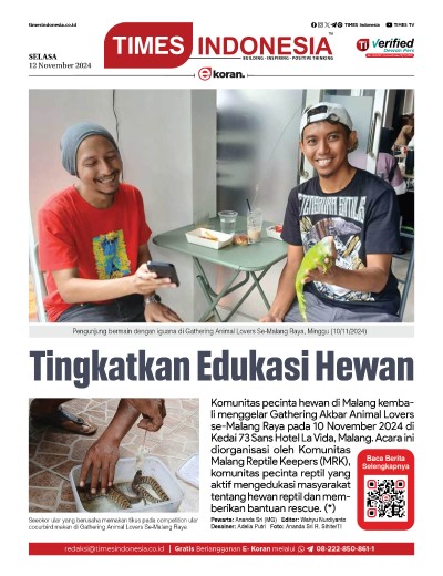 Edisi Selasa, 12 November 2024: E-Koran, Bacaan Positif Masyarakat 5.0