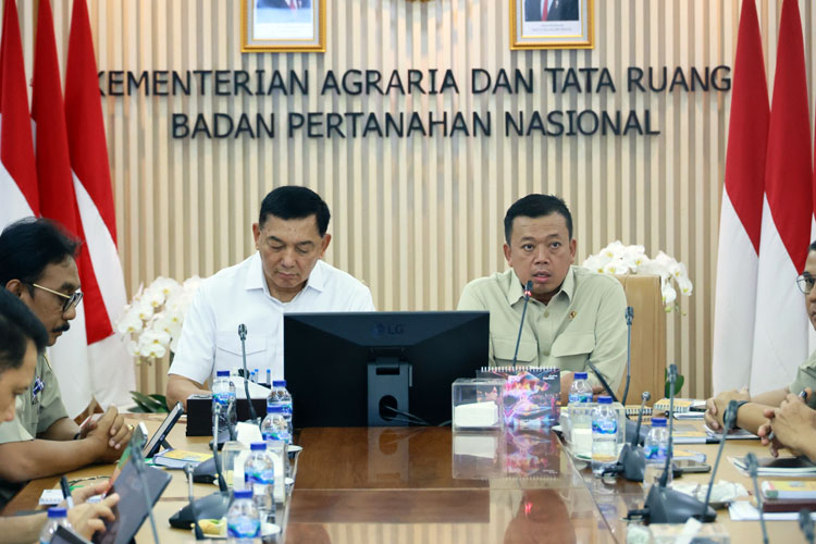 Menteri ATR/BPN Nusron Wahid Terima Kunjungan Menhan RI Sjafrie Sjamsoeddin, Ini yang Dibahas