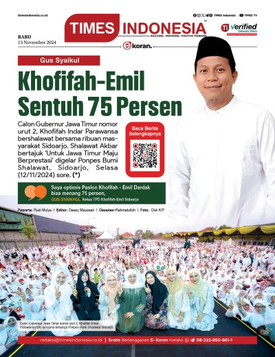 Edisi Rabu 13 November 2024: E-Koran, Bacaan Positif Masyarakat 5.0