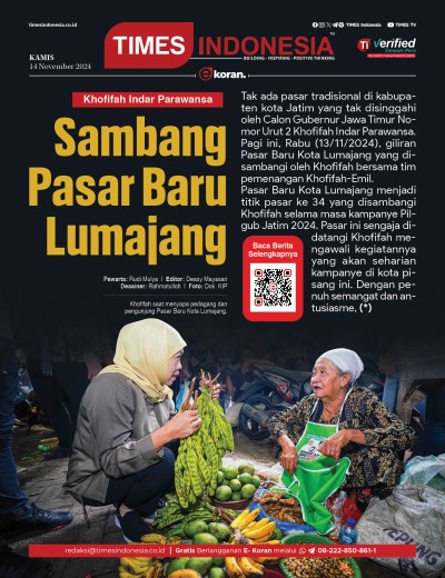 Edisi Kamis 14 November 2024: E-Koran, Bacaan Positif Masyarakat 5.0