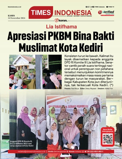 Edisi Kamis, 14 November 2024: E-Koran, Bacaan Positif Masyarakat 5.0