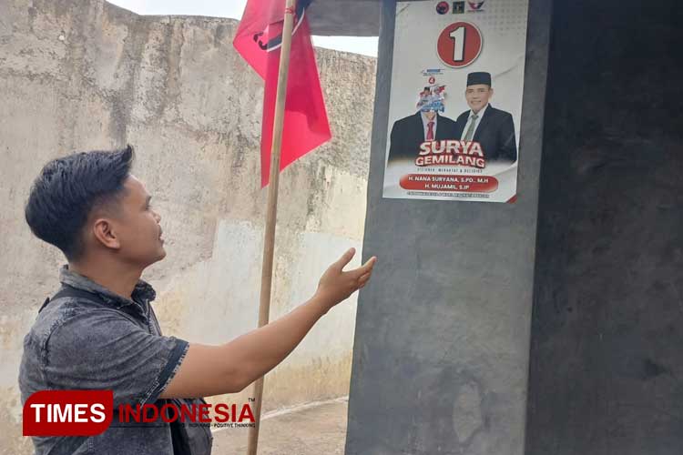 Dugaan Pelanggaran Kampanye, Petugas Cari Pelaku Pemasang Stiker Paslon Wali Kota Banjar