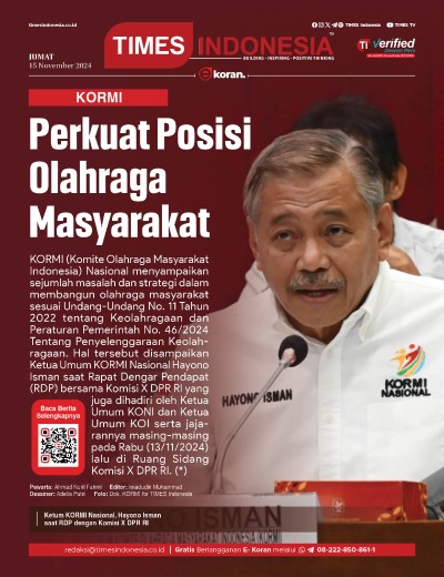 Edisi Jumat, 15 November 2024: E-Koran, Bacaan Positif Masyarakat 5.0