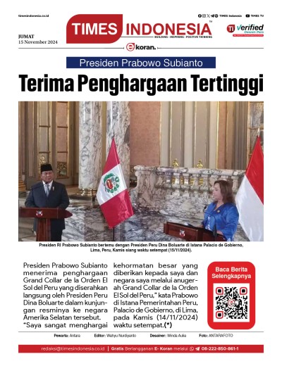 Edisi Jumat, 15 November 2024: E-Koran, Bacaan Positif Masyarakat 5.0