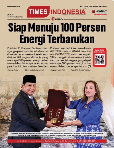 Edisi Jumat, 15 November 2024: E-Koran, Bacaan Positif Masyarakat 5.0