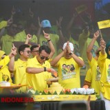 Senam Bareng HUT ke-60 Partai Golkar di Sidoarjo Ikut Pecahkan Rekor MURI