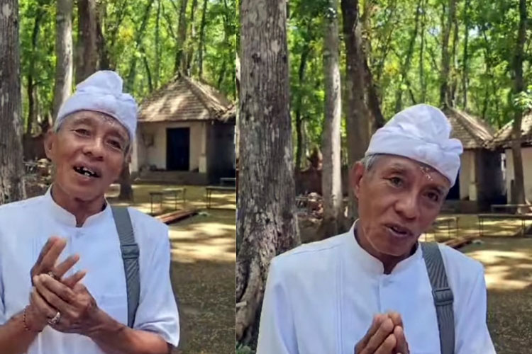 Tangkapan layar seorang juru pemangku rombongan dari media sosial Facebook akun @Duta Padma (Sumber: media sosial Facebook akun @Duta Padma)