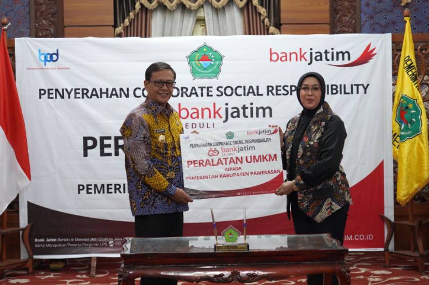 Dukung Kemajuan UMKM, Bank Jatim Salurkan CSR ke Pemkab Pamekasan