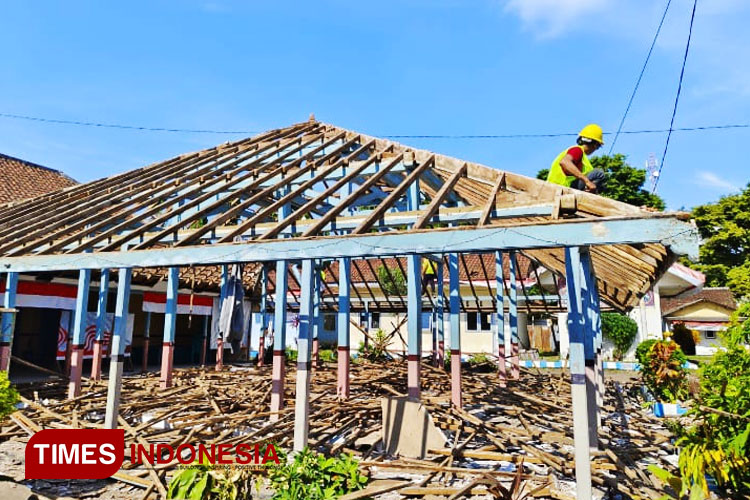 Tergenang Air Saat Hujan, Pemkab Bondowoso Perbaiki Kantor Pemerintah