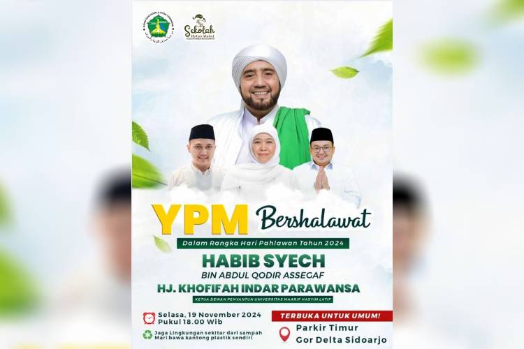 Yayasan Pendidikan Ma’arif Gelar Bersholawat Bersama Habib Syech dan Khofifah Indar Parawansa