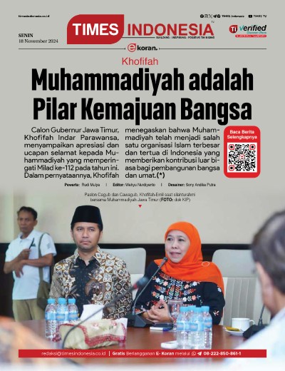 	Edisi Senin, 18 November 2024: E-Koran, Bacaan Positif Masyarakat 5.0