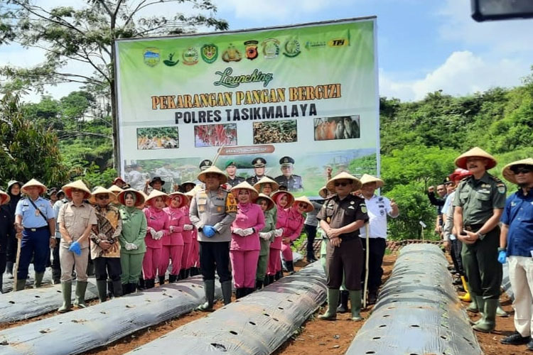 Wujudkan Ketahanan Pangan, Polres Tasikmalaya Luncurkan Pekarangan Pangan Bergizi