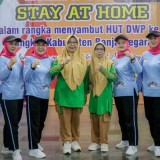 Lomba Senam ‘Stay at Home’ HUT ke-25 Dharma Wanita Banjarnegara Meriah