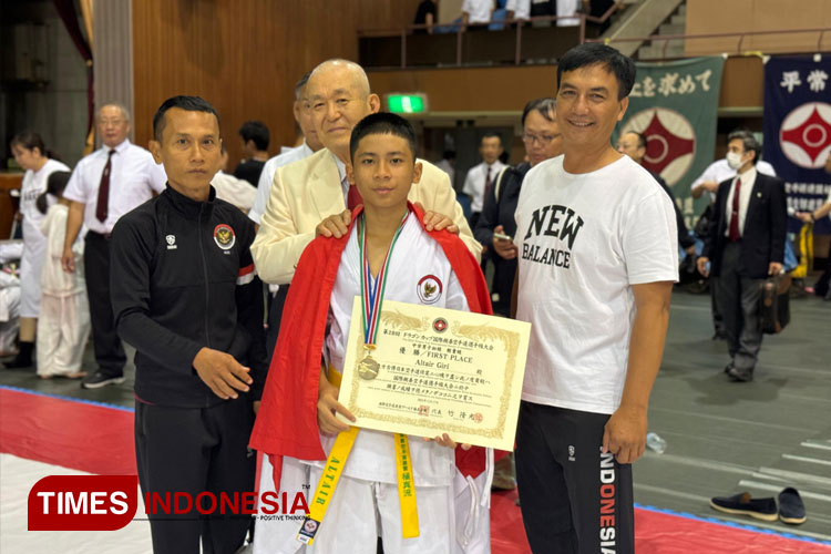 Bocah 12 Tahun Asal Malang Berhasil Juara Dunia Karate di Jepang