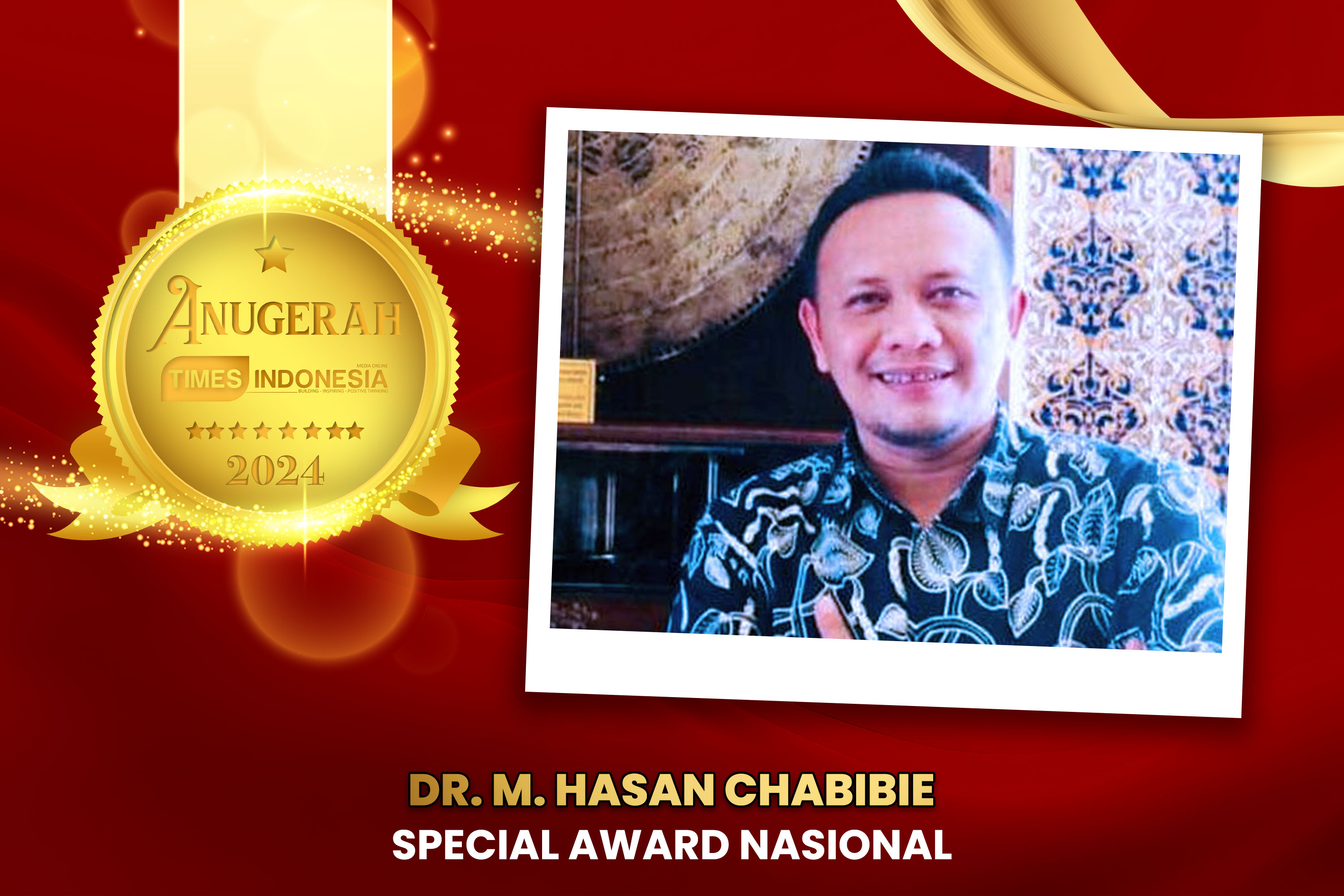 Hasan Chabibie, Sosok Pemimpin Inspiratif Terima Penghargaan Inspiring Person of The Year