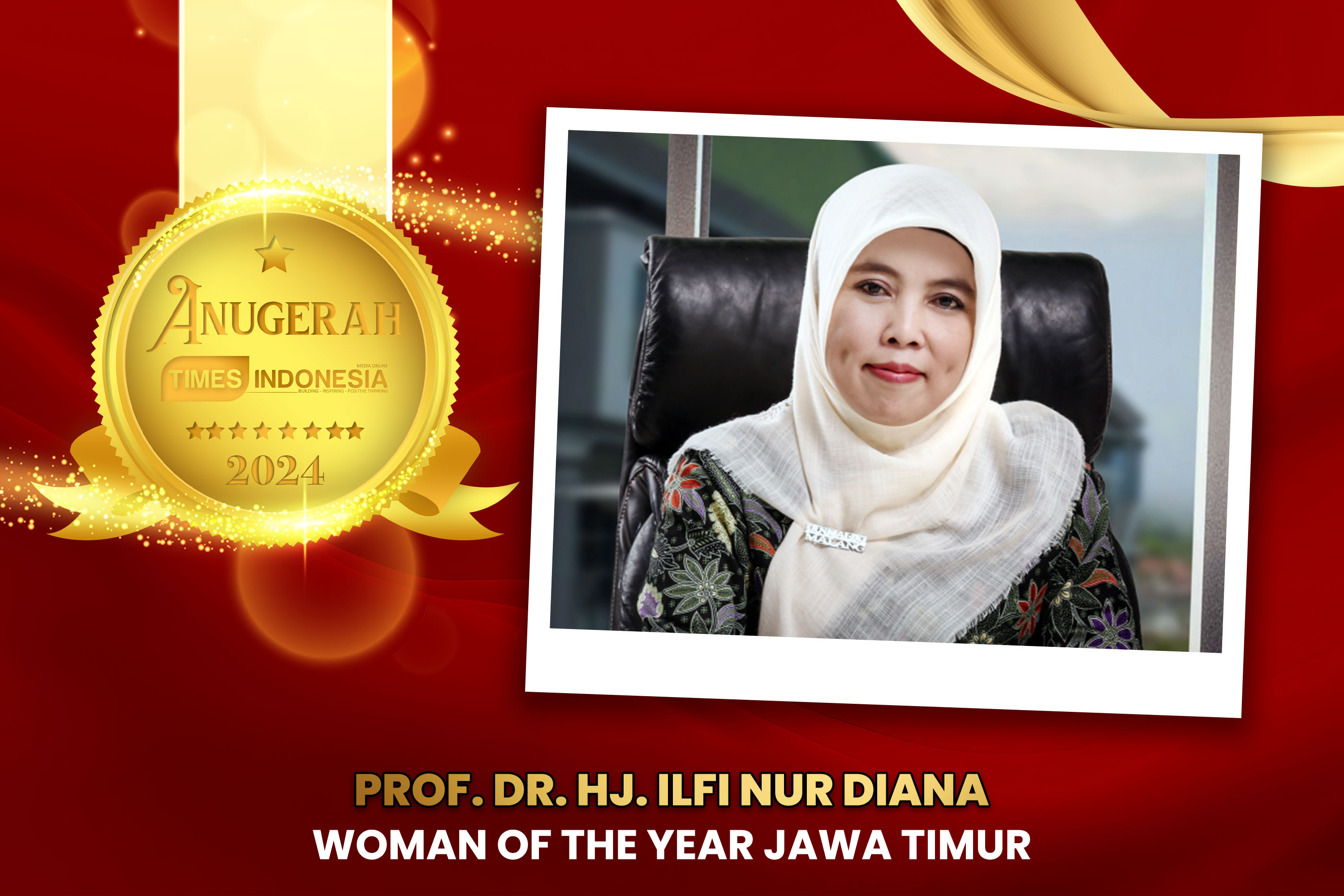 Prof Ilfi Nur Diana, Tokoh Ahli Manajemen SDM Penerima Woman of The Year Jawa Timur 2024