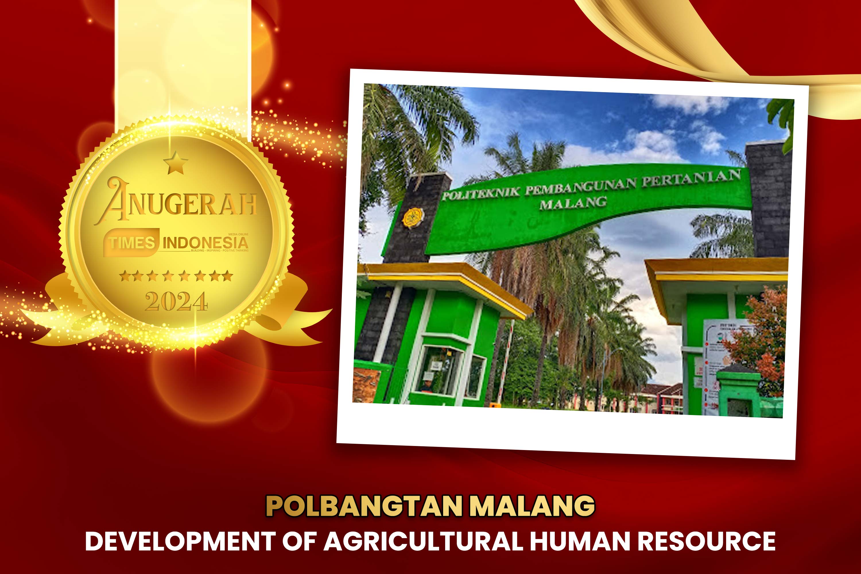 Polbangtan Malang Raih Penghargaan Development of Agricultural Human Resource