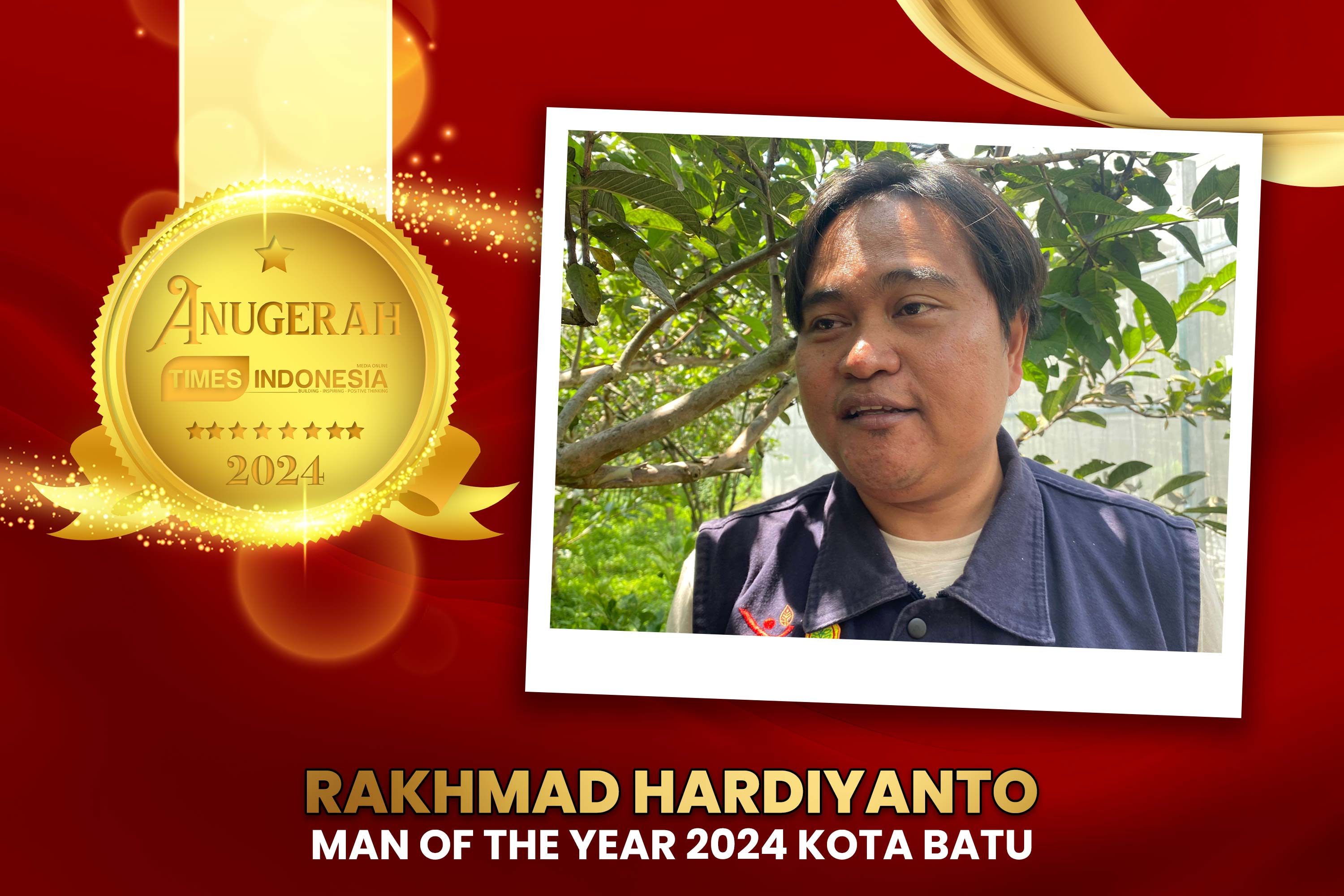 Raih Man of the Year Kota Batu, Rakhmad Hardiyanto Agropreneur Visioner Pertanian Kota Batu