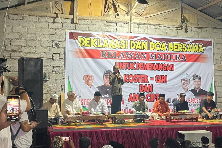 Relawan Madura Deklarasikan Dukungan untuk Koster-Giri dan Adi-Cipta