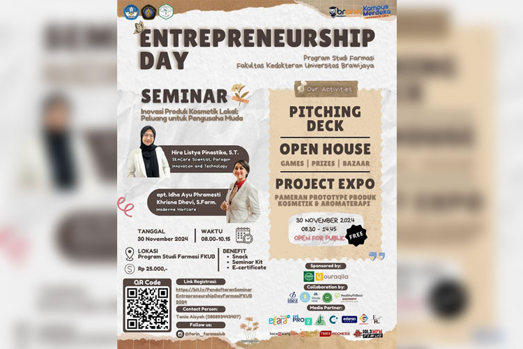 Departemen Farmasi UB Gelar Entrepreneurship Day, Ajak Masyarakat Belajar Farmasi