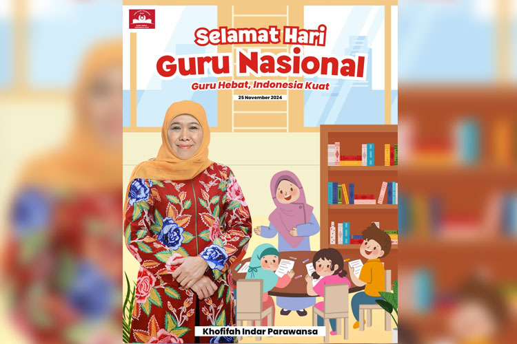 Hari Guru Nasional, Khofifah Dorong Guru Terus Belajar dan Adaptasi dengan Perubahan