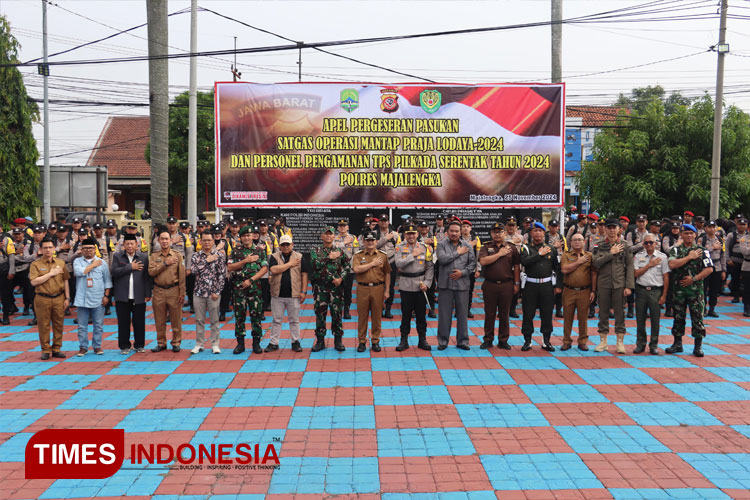 Kawal Proses Pilkada 2024, Ratusan Personel Gabungan di Majalengka Diturunkan ke TPS