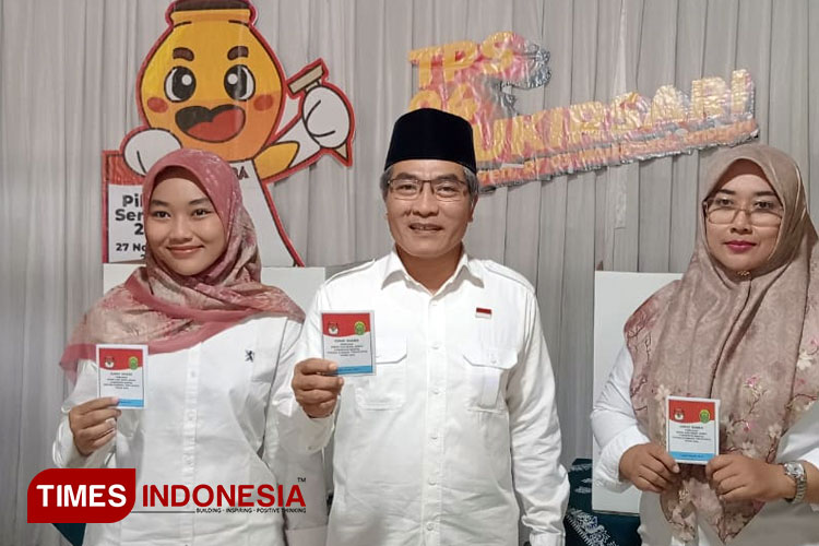 Tiga Cabup Bantul Berikan Suaranya di Pilkada 2024