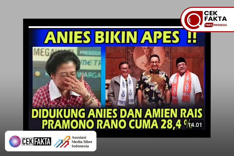 CEK FAKTA: Hoaks, Dukungan Anies Turunkan Elektabilitas Pramono-Rano