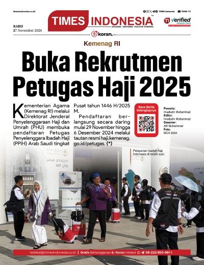 Edisi Rabu, 27 November 2024: E-Koran, Bacaan Positif Masyarakat 5.0