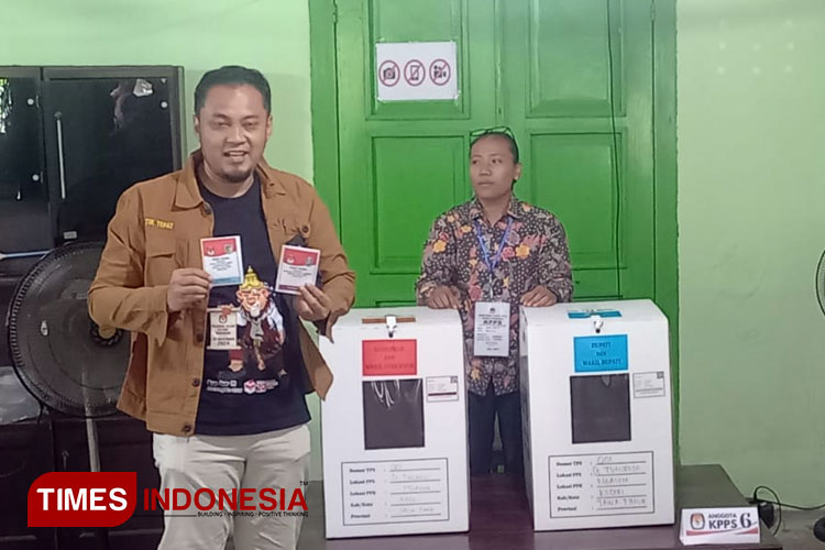 Paslon Salurkan Hak Pilih, KPU Kabupaten Kediri: Pemungutan Suara Dimulai Tepat Waktu