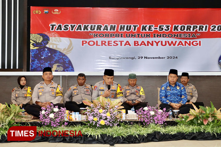 Peringati HUT KORPRI ke-53, Kapolresta Banyuwangi Sampaikan Pesan Dari Presiden