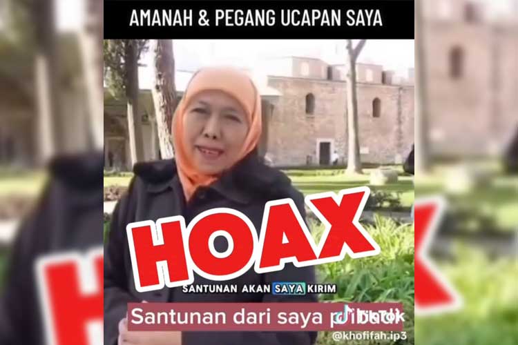 Viral Video Janji Bagikan Santunan, Khofifah: Itu Hoaks!