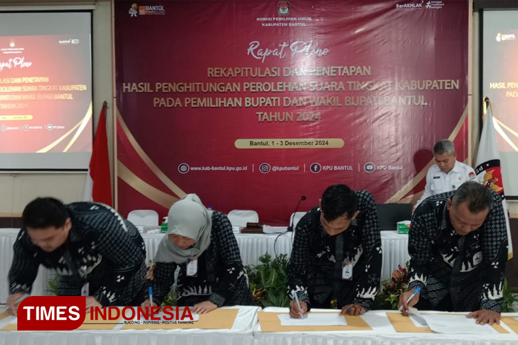 Halim-Aris Unggul di 11 Kecamatan, Raih Suara Terbanyak dalam Pilkada Bantul 2024