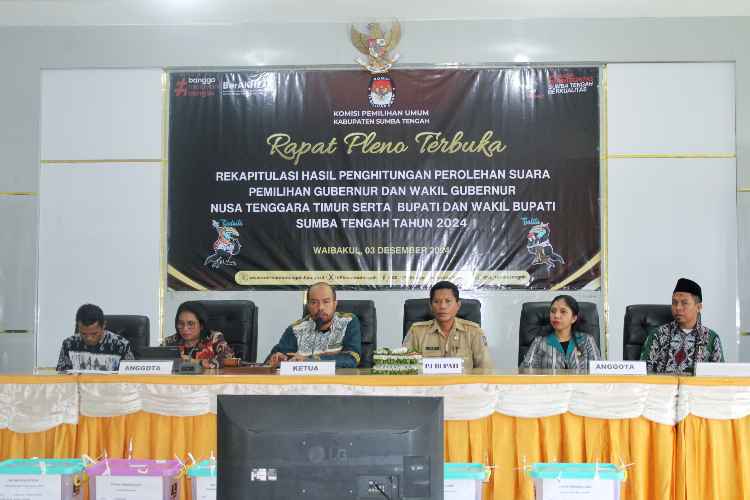 KPU Sumba Tengah Menggelar Rapat Pleno Pilkada 2024, Begini Hasilnya