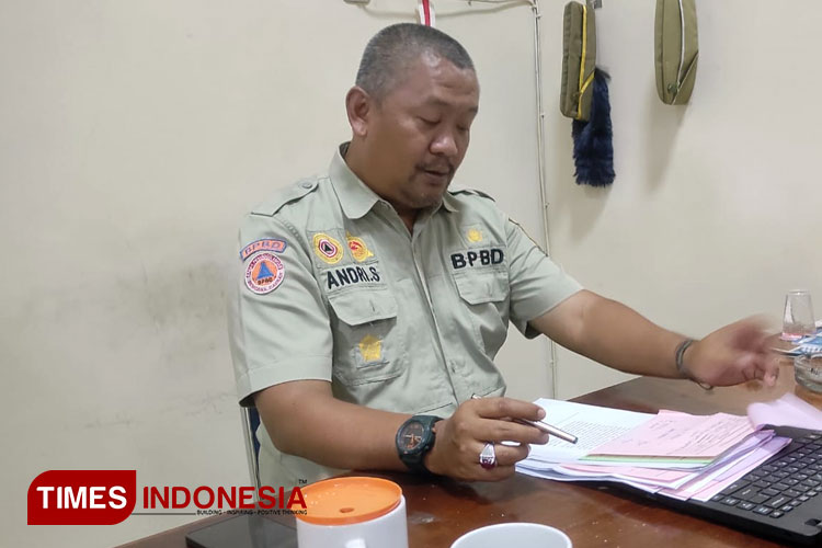 Kabid Kedaruratan dan Logistik BPBD Banjarnegara, Andri Sulistyo. (Foto: Muchlas Hamidi/ TIMES Indonesia)