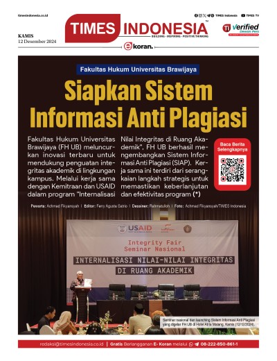 	Edisi Kamis, 12 Desember 2024: E-Koran, Bacaan Positif Masyarakat 5.0