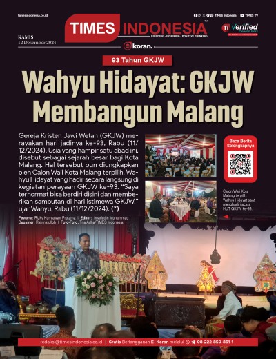 	Edisi Kamis, 12 Desember 2024: E-Koran, Bacaan Positif Masyarakat 5.0