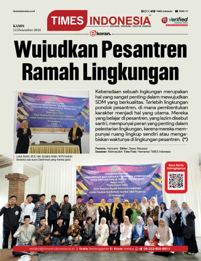 	Edisi Kamis, 12 Desember 2024: E-Koran, Bacaan Positif Masyarakat 5.0