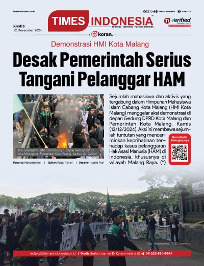 	Edisi Kamis, 12 Desember 2024: E-Koran, Bacaan Positif Masyarakat 5.0