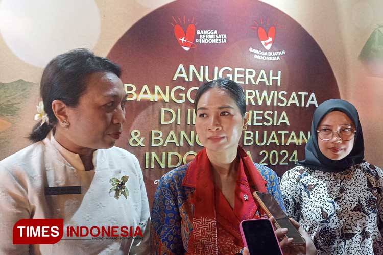 Wamenpar RI, Ni Luh Enik Ermawati atau yang lebih dikenal dengan Ni Luh Puspa. (Foto : Anggara Cahya/TIMES Indonesia)