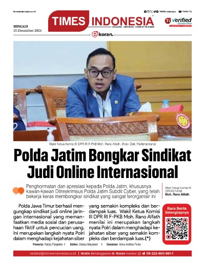	Edisi Minggu, 15 Desember 2024: E-Koran, Bacaan Positif Masyarakat 5.0