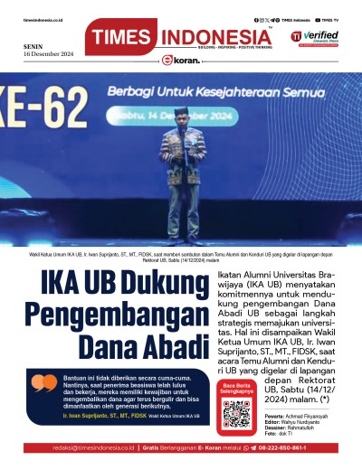 Edisi Senin, 16 Desember 2024: E-Koran, Bacaan Positif Masyarakat 5.0