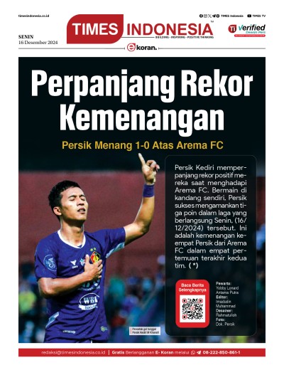 Edisi Senin, 16 Desember 2024: E-Koran, Bacaan Positif Masyarakat 5.0