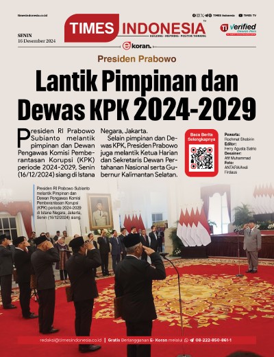 Edisi Senin, 16 Desember 2024: E-Koran, Bacaan Positif Masyarakat 5.0