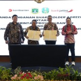 Penandatanganan Shareholder Agreement, Bank Jatim dan Bank Banten Lanjutkan Proses KUB