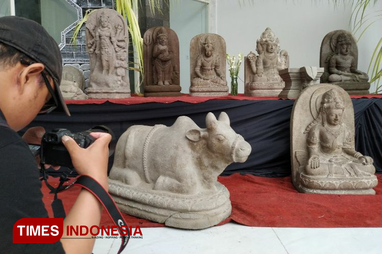 14 Arca Pertama Situs Tondowongso Pulang ke Kabupaten Kediri