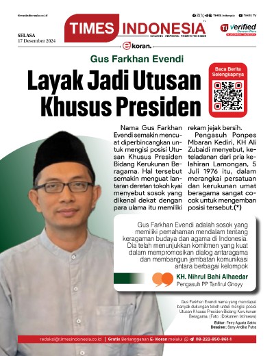 Edisi Selasa, 17 Desember 2024: E-Koran, Bacaan Positif Masyarakat 5.0